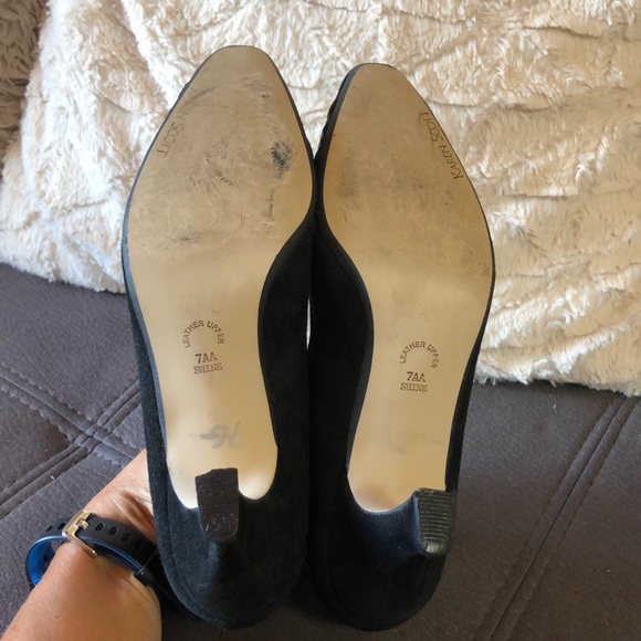 KAREN SCOTT Black Suede Heels S7AA - Picture 9 of 9